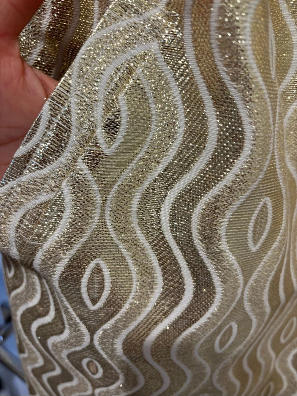 Tory Burch Cream and Gold Mini Dress